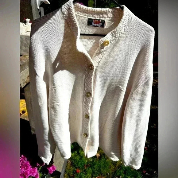 Vintage Brimwick Custom Knit Duck Cardigan Sweater Womens Size XL - Picture 3 of 8